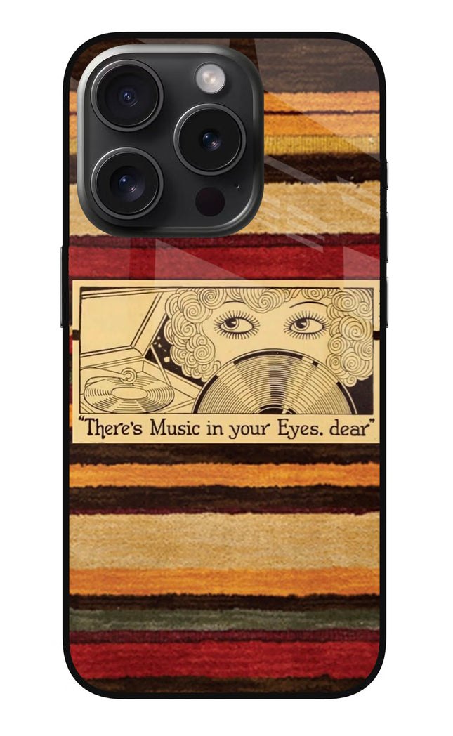 Vinyl Stripes iPhone 15 Pro Glass Case