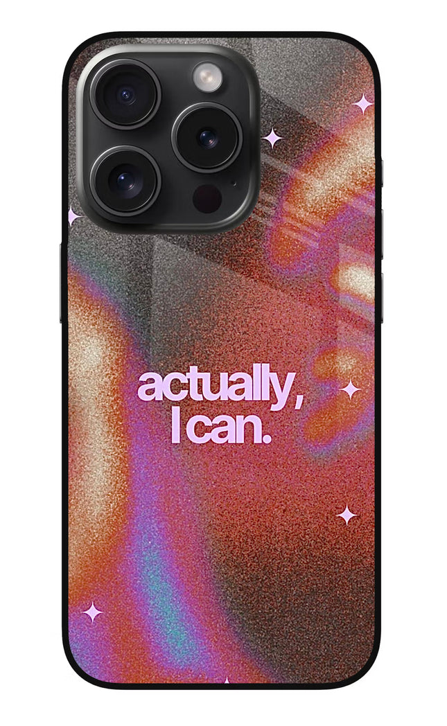 Pink Aura iPhone 15 Pro Glass Case