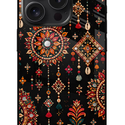 Boho Noir iPhone 15 Pro Glass Case
