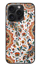 White Mayura iPhone 15 Pro Glass Case