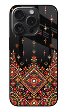 Noir Mehfil iPhone 15 Pro Glass Case