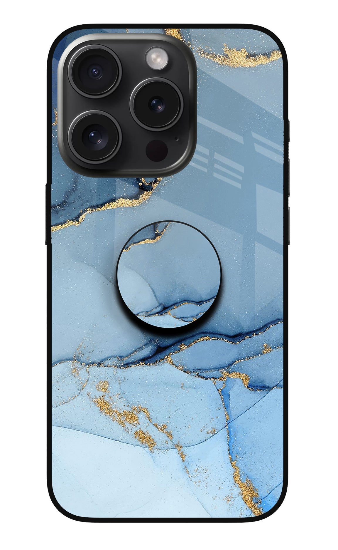 Blue Marble iPhone 15 Pro Glass Case