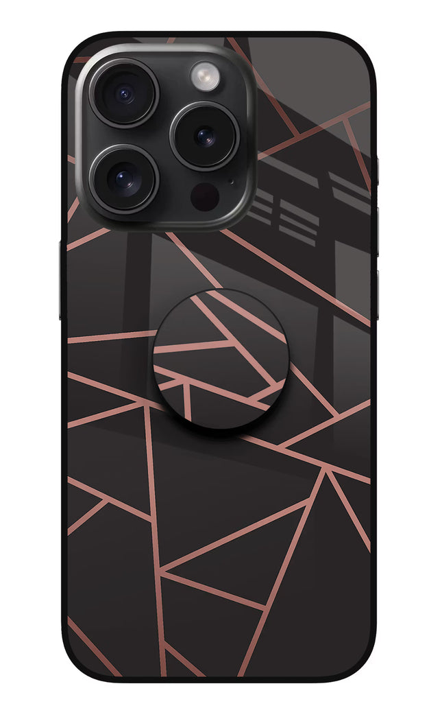 Geometric Pattern iPhone 15 Pro Glass Case