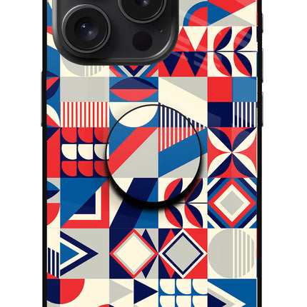 Colorful Pattern iPhone 15 Pro Glass Case