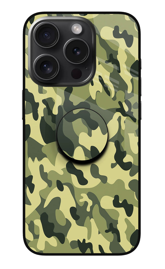 Camouflage iPhone 15 Pro Glass Case