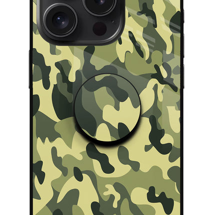 Camouflage iPhone 15 Pro Glass Case