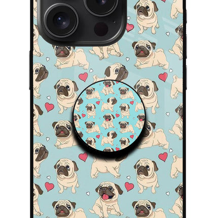 Pug Dog iPhone 15 Pro Glass Case