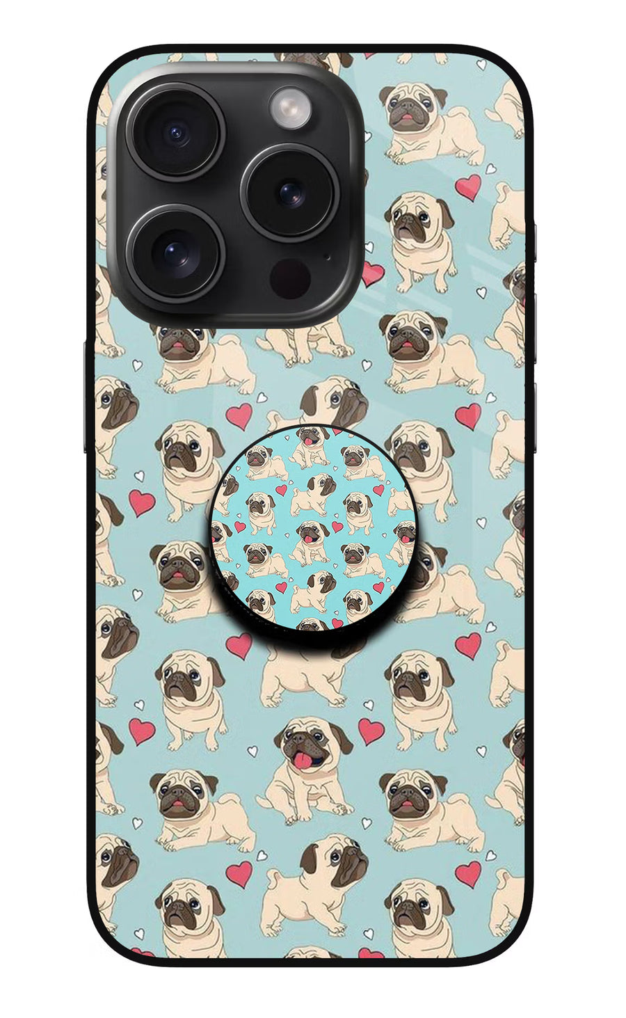 Pug Dog iPhone 15 Pro Pop Case, Metal case
