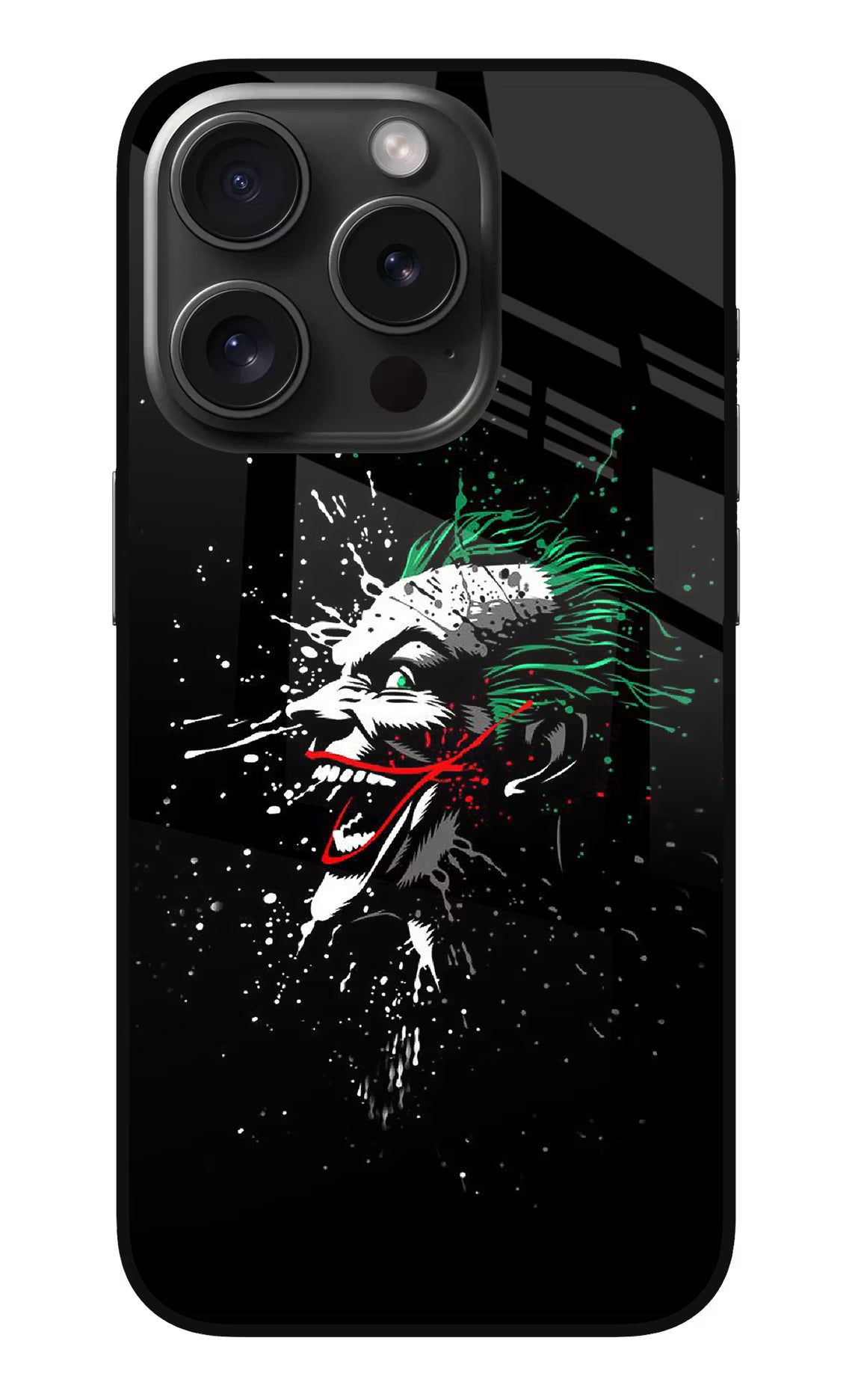 Joker iPhone 15 Pro Max Glass Case Back Cover by Casekaro