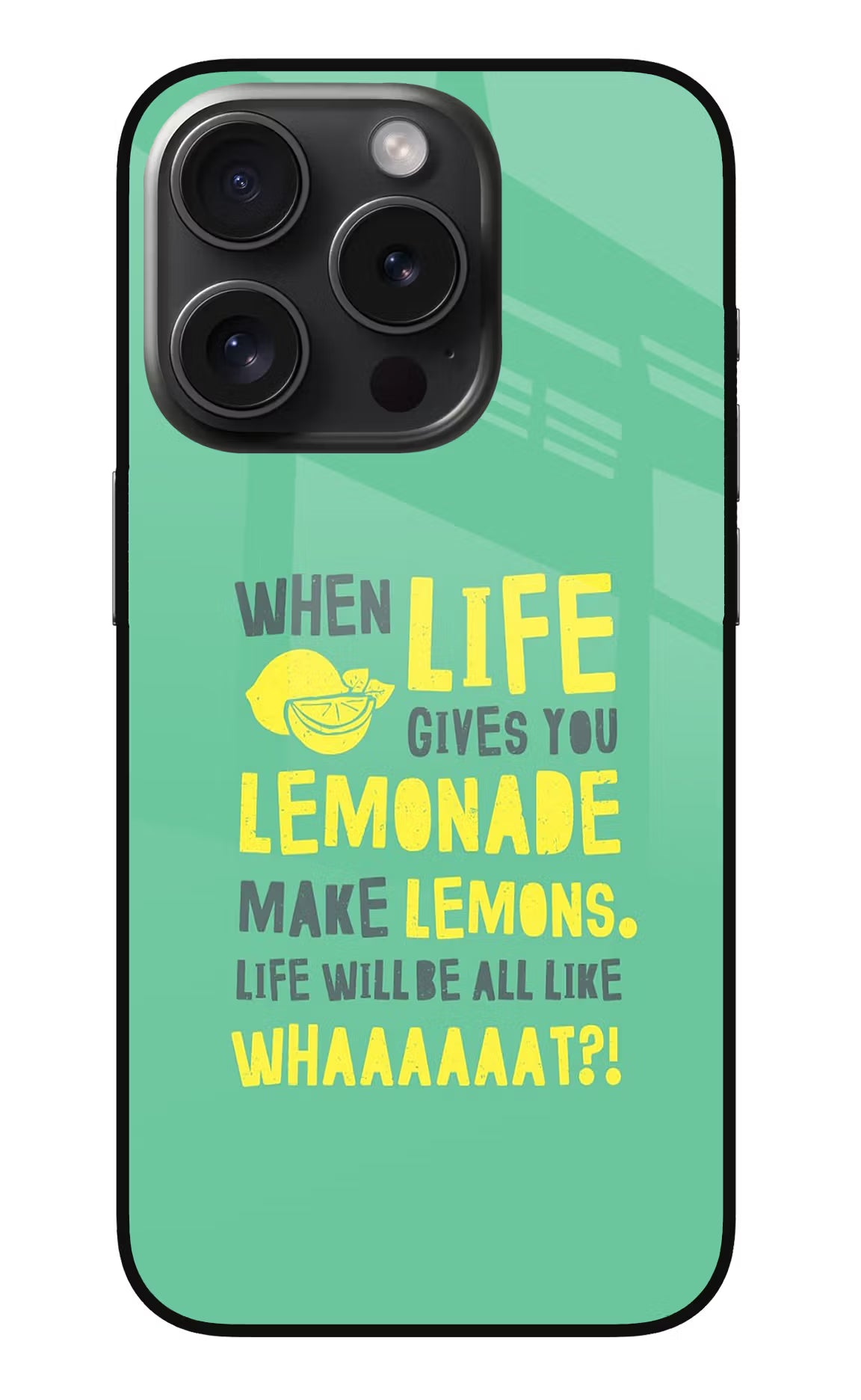 Quote iPhone 15 Pro Max Glass Case Back Cover by Casekaro