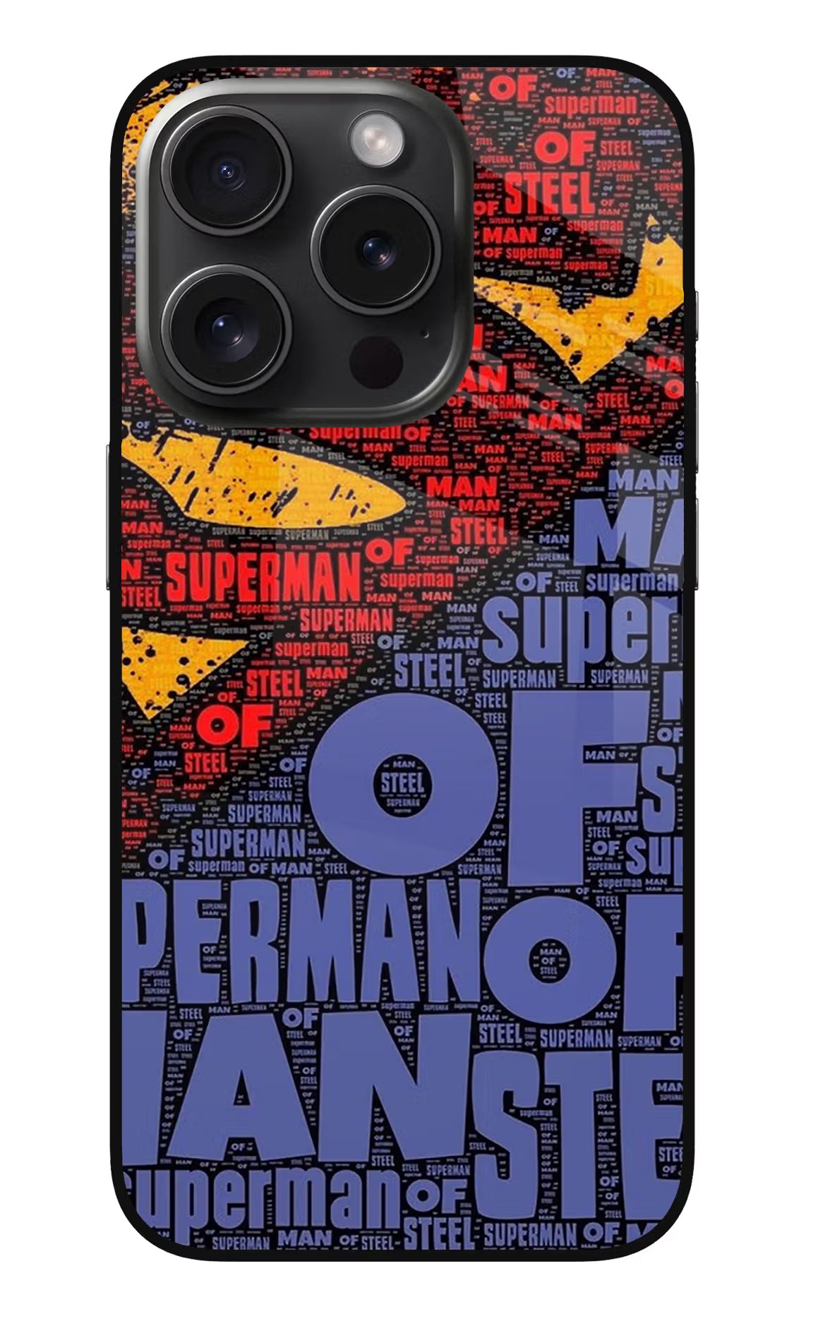 Superman iPhone 15 Pro Max Glass Case Back Cover by Casekaro