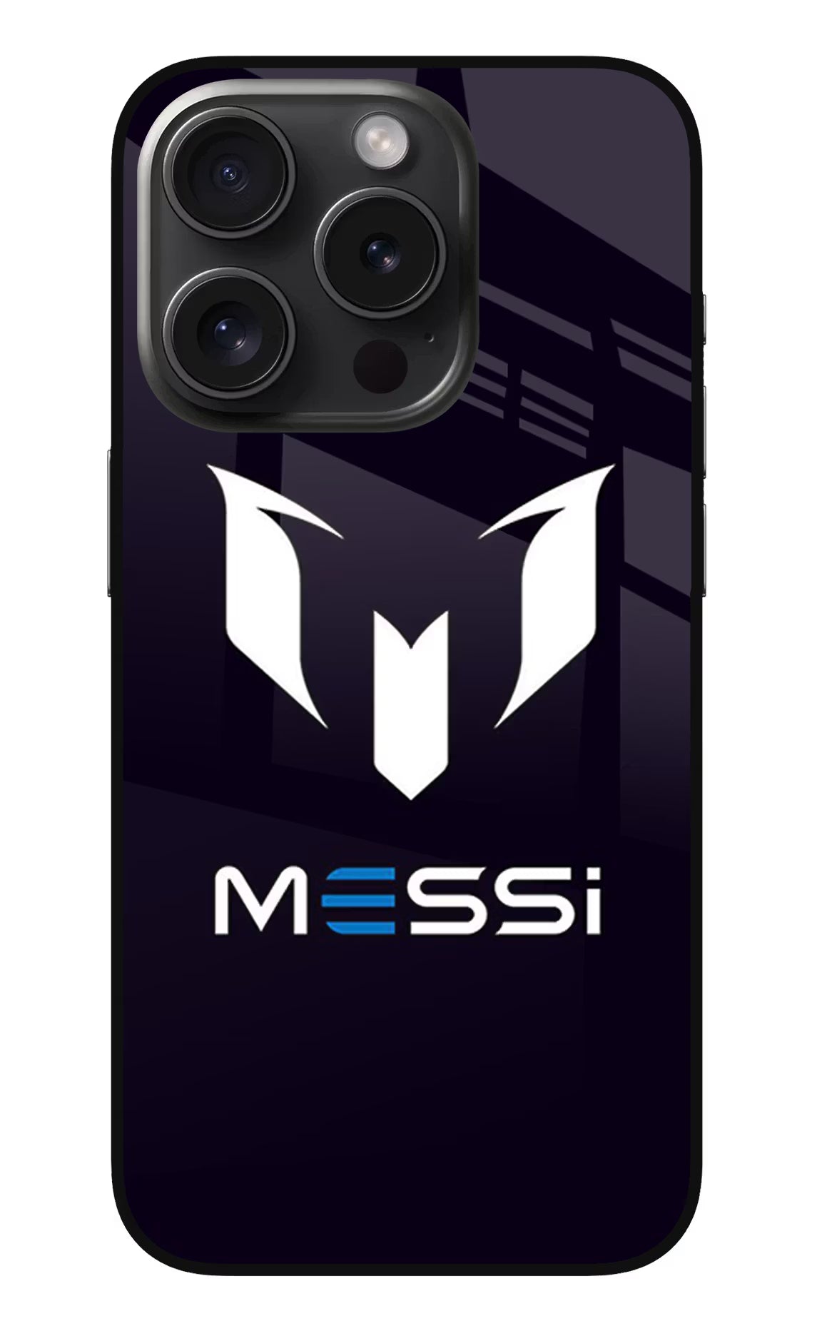 Messi Logo iPhone 15 Pro Max Glass Case Back Cover by Casekaro