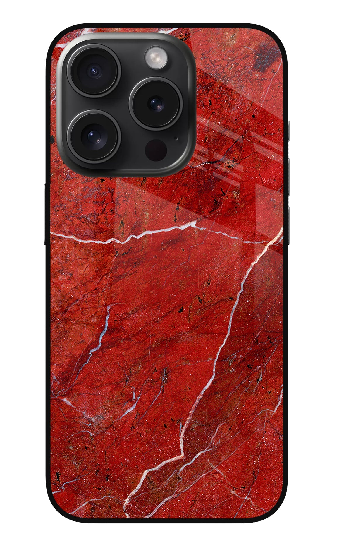 Red Marble Design iPhone 15 Pro Max Back Cover