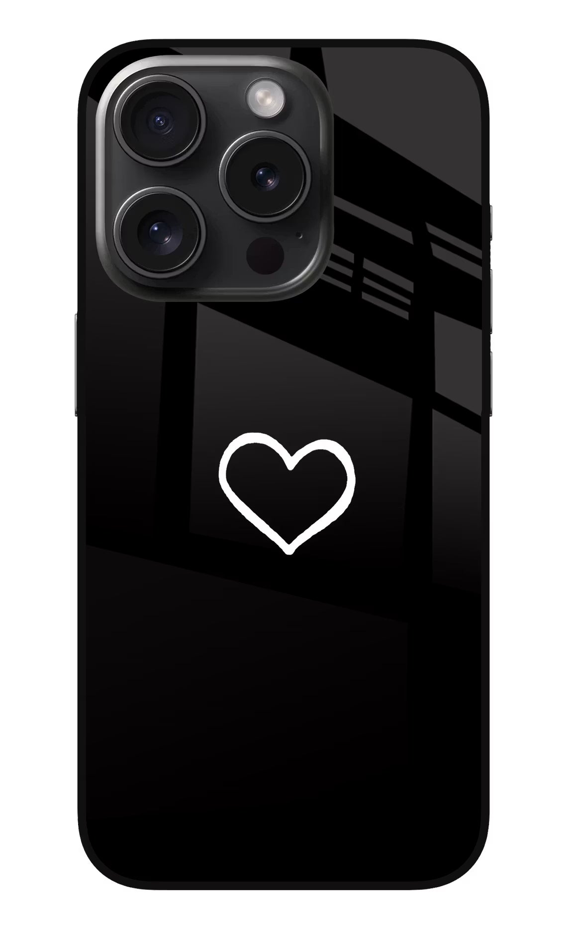 Heart iPhone 15 Pro Max Glass Case Back Cover by Casekaro