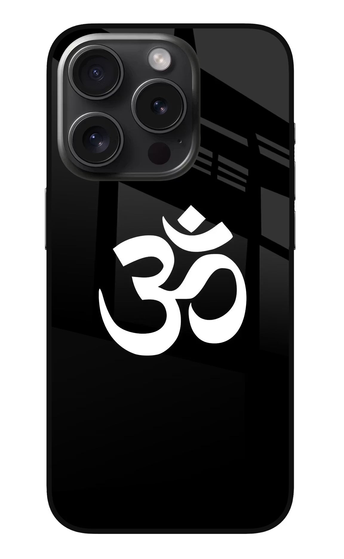 Om iPhone 15 Pro Max Glass Case Back Cover by Casekaro
