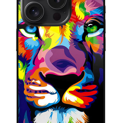 Lion iPhone 15 Pro Max Glass Case