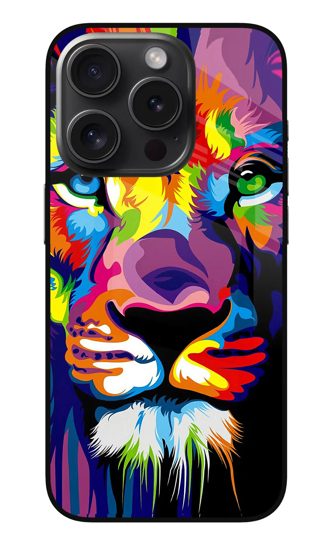 Lion iPhone 15 Pro Max Glass Case Back Cover by Casekaro