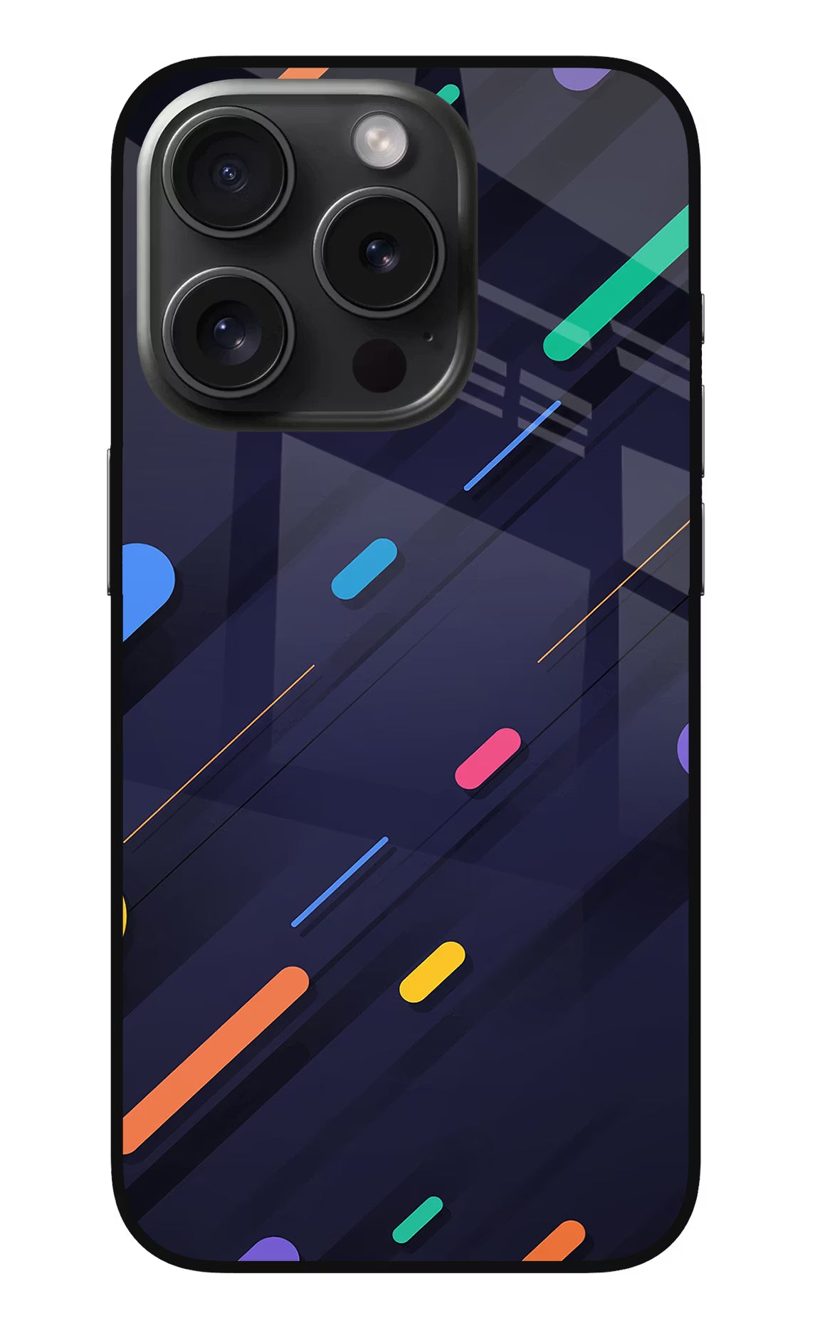 Abstract Design iPhone 15 Pro Max Glass Case Back Cover by Casekaro