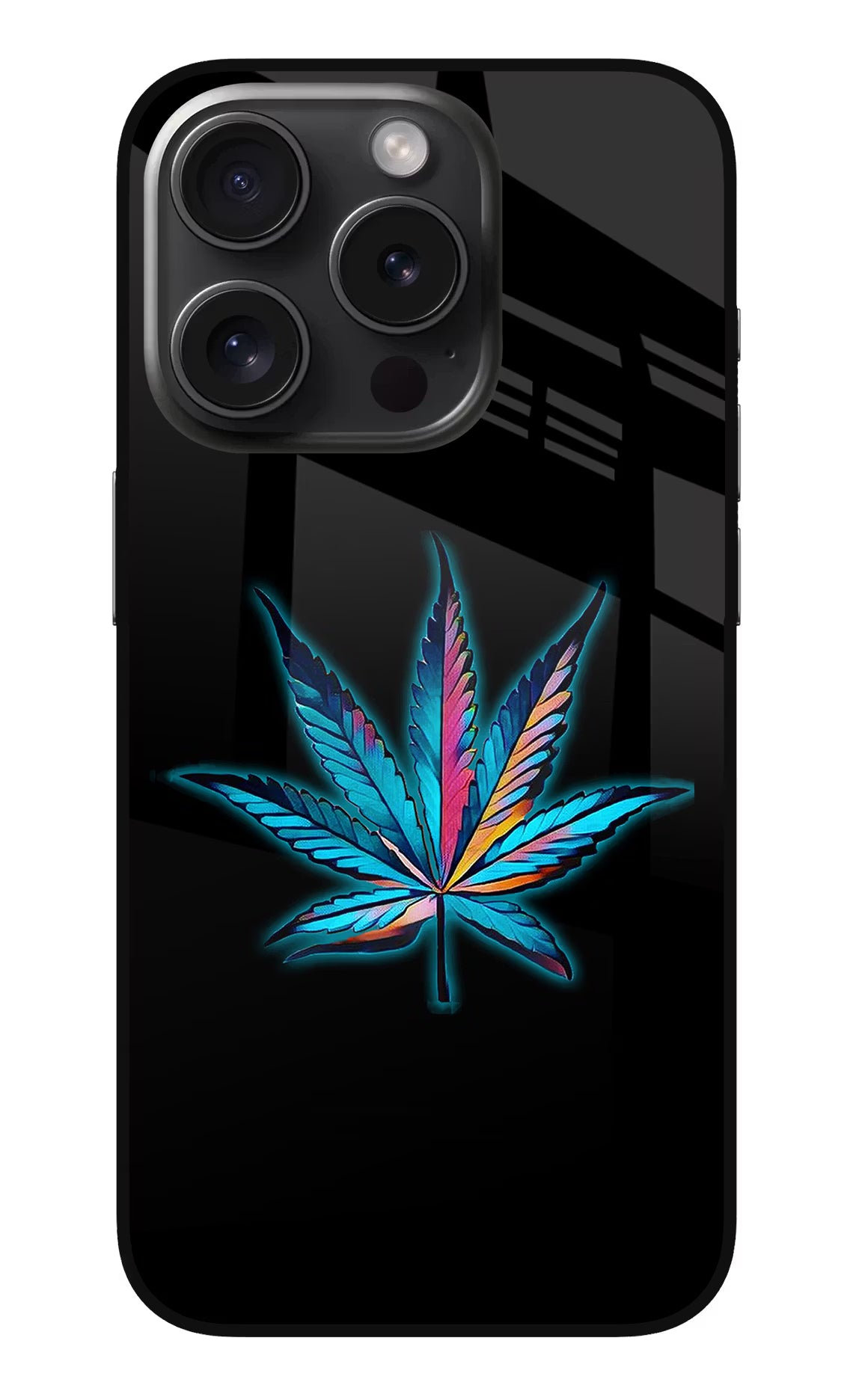 Weed iPhone 15 Pro Max Glass Case Back Cover by Casekaro