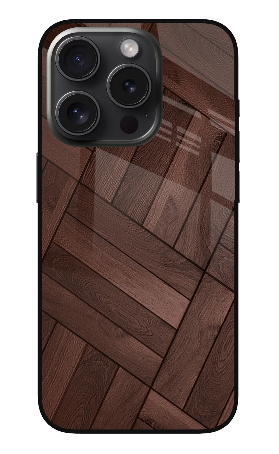 Wooden Texture Design iPhone 15 Pro Max Glass Case