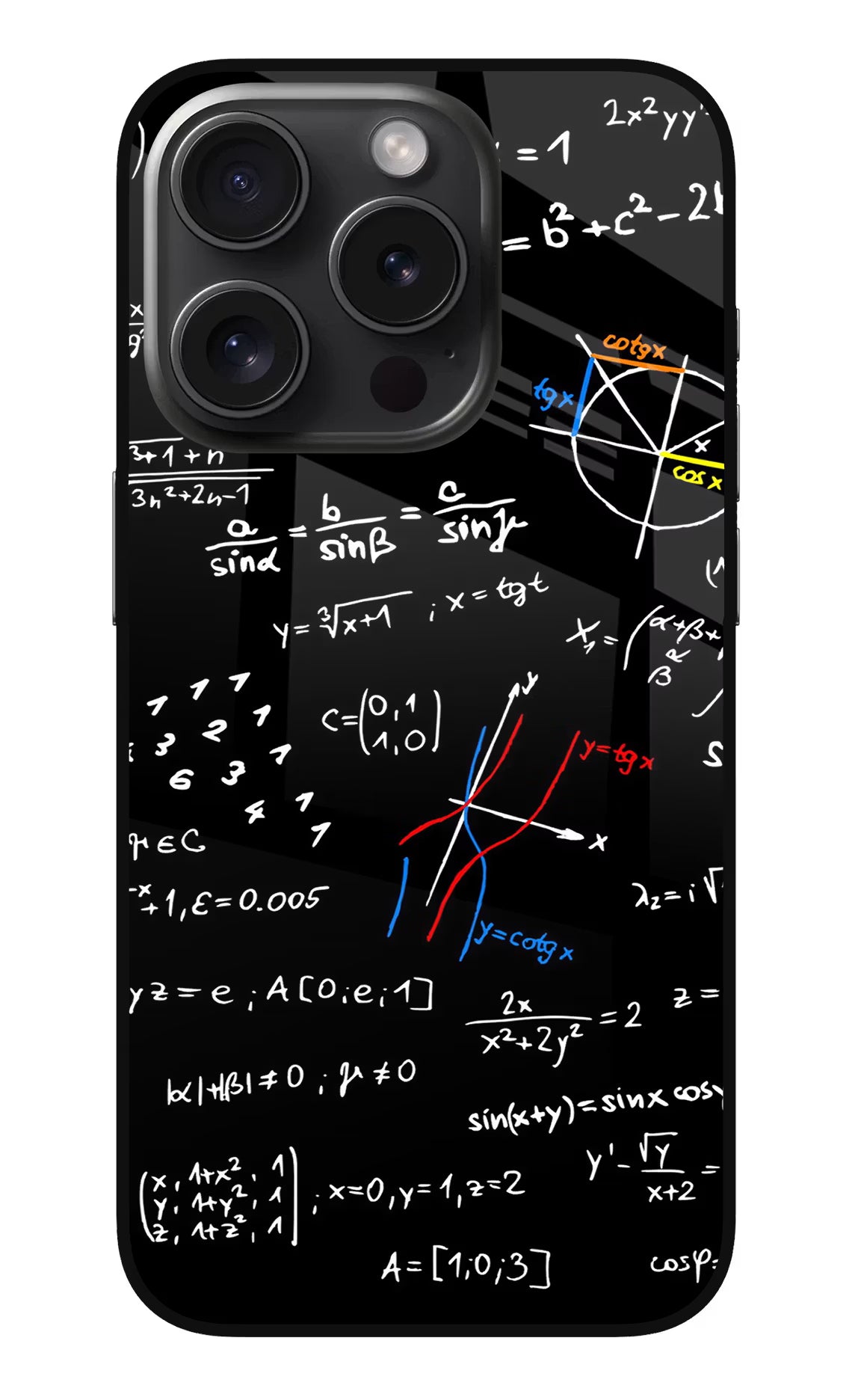 Mathematics Formula iPhone 15 Pro Max Glass Case Back Cover by Casekaro