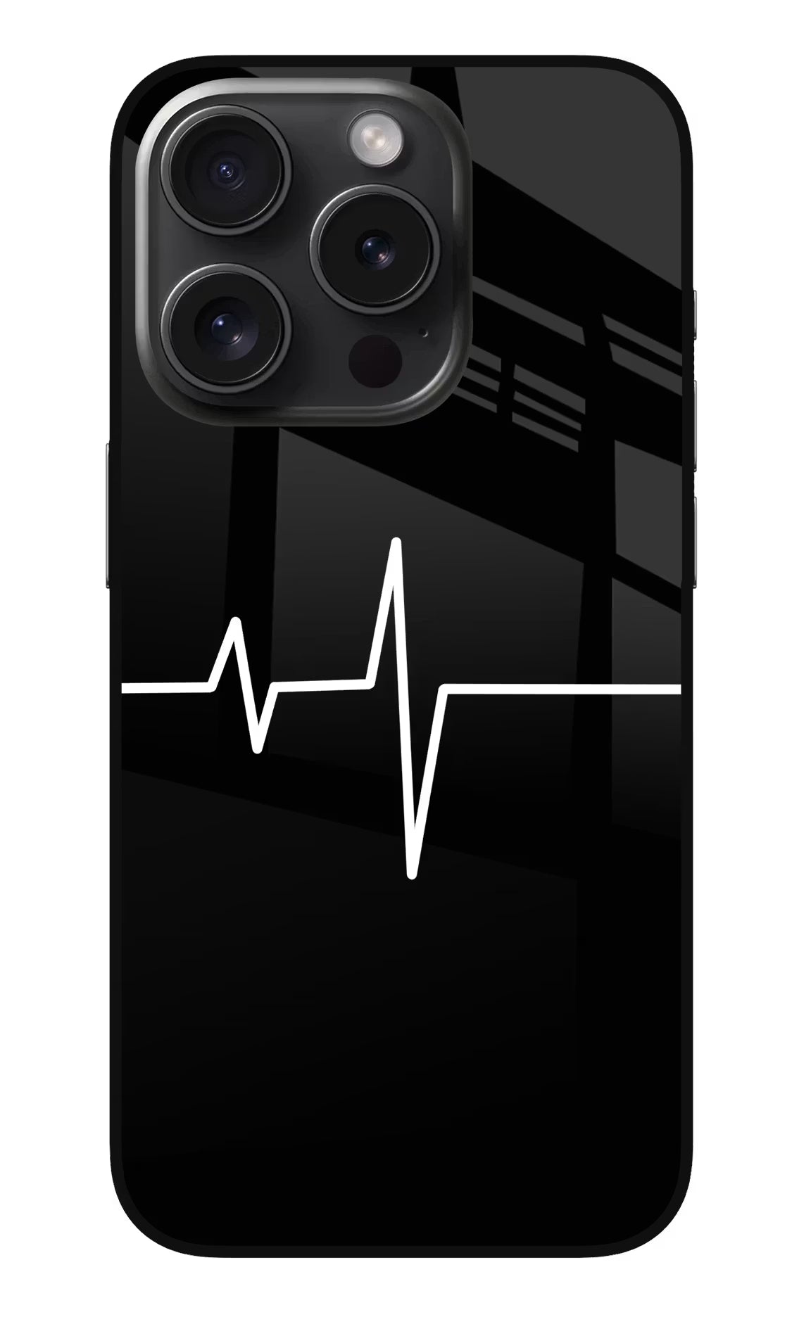 Heart Beats iPhone 15 Pro Max Glass Case Back Cover by Casekaro