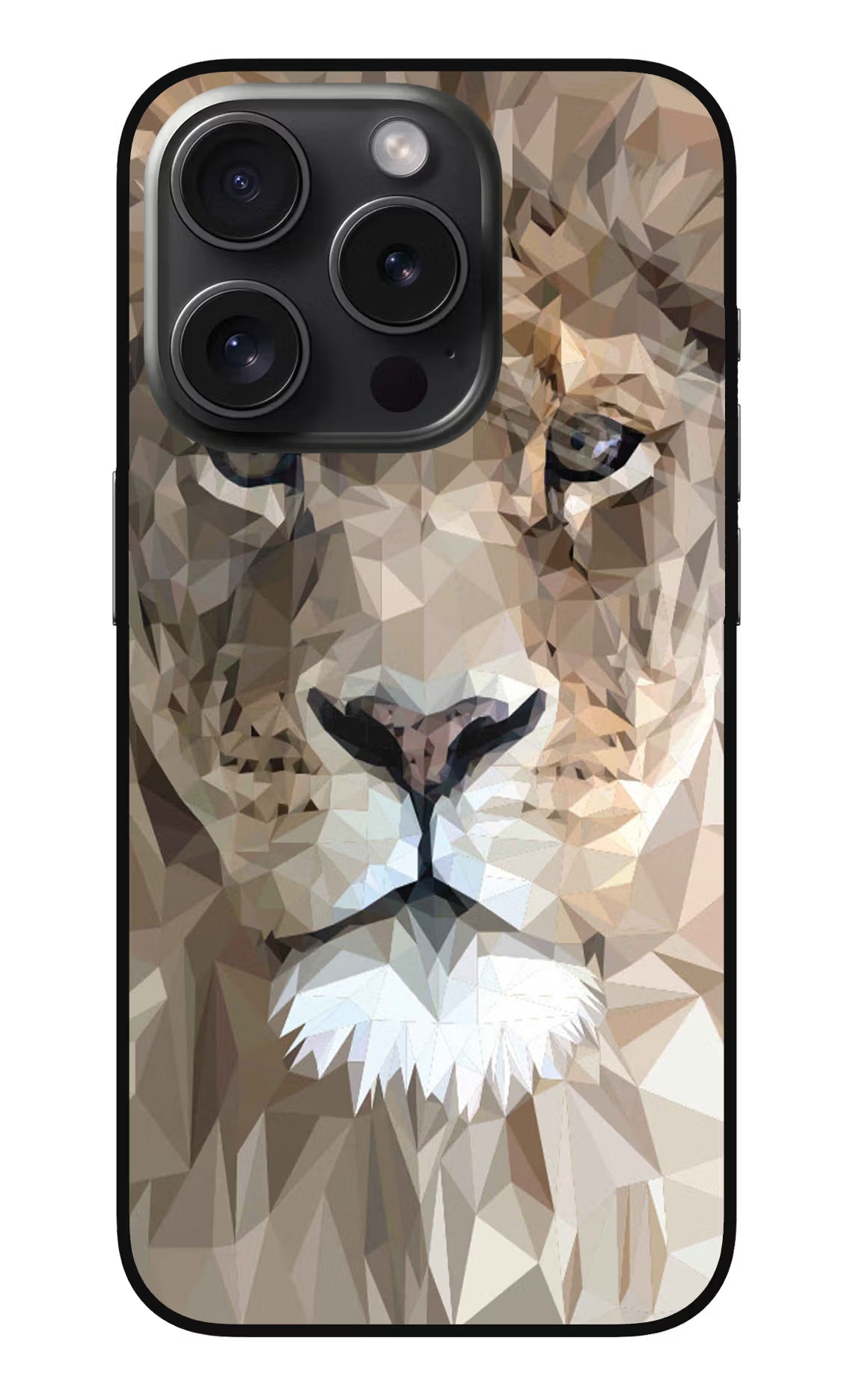 Lion Art iPhone 15 Pro Max Glass Case Back Cover by Casekaro