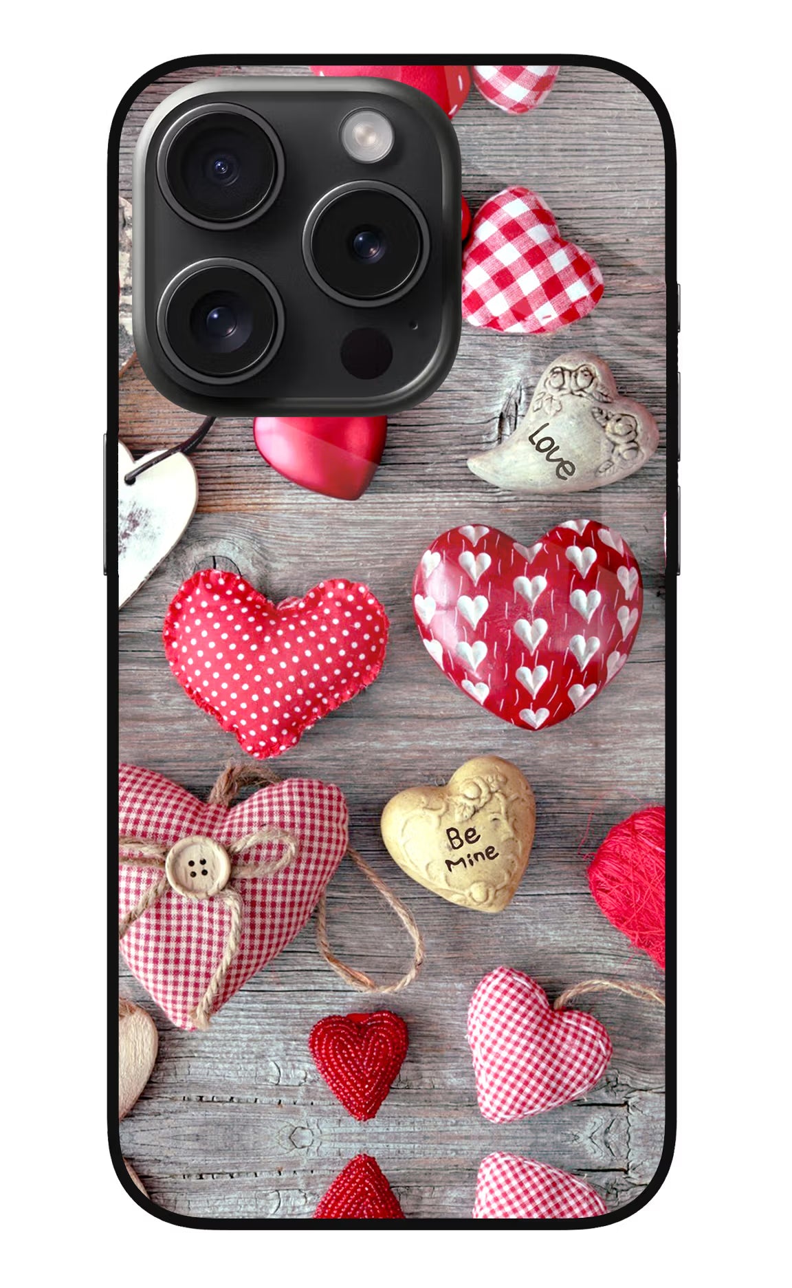 Love Wallpaper iPhone 15 Pro Max Glass Case Back Cover by Casekaro