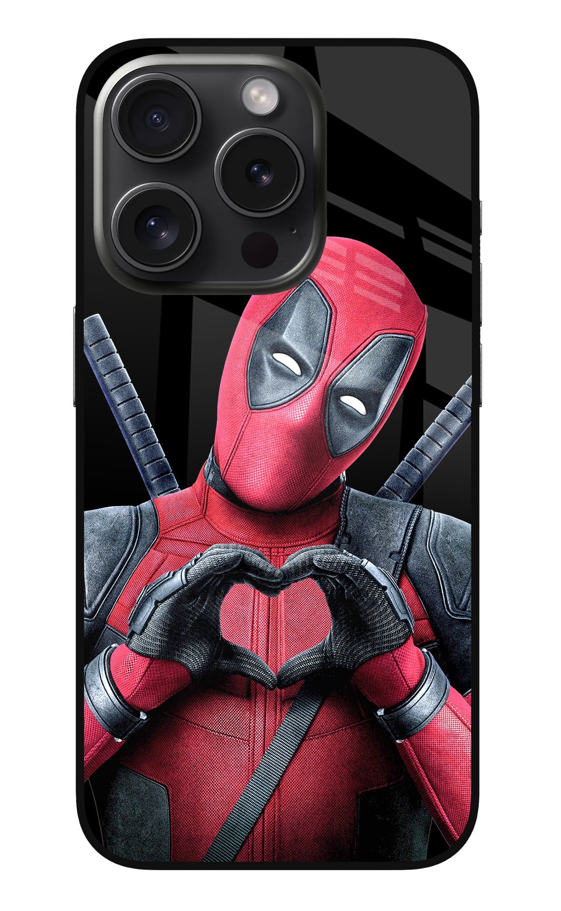 Deadpool iPhone 15 Pro Max Glass Case