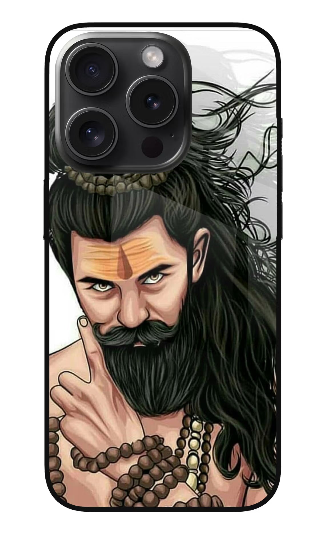 Mahadev iPhone 15 Pro Max Glass Case Back Cover by Casekaro