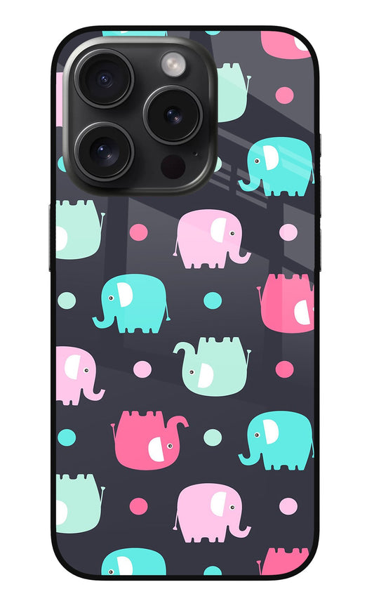 Elephants iPhone 15 Pro Max Glass Case