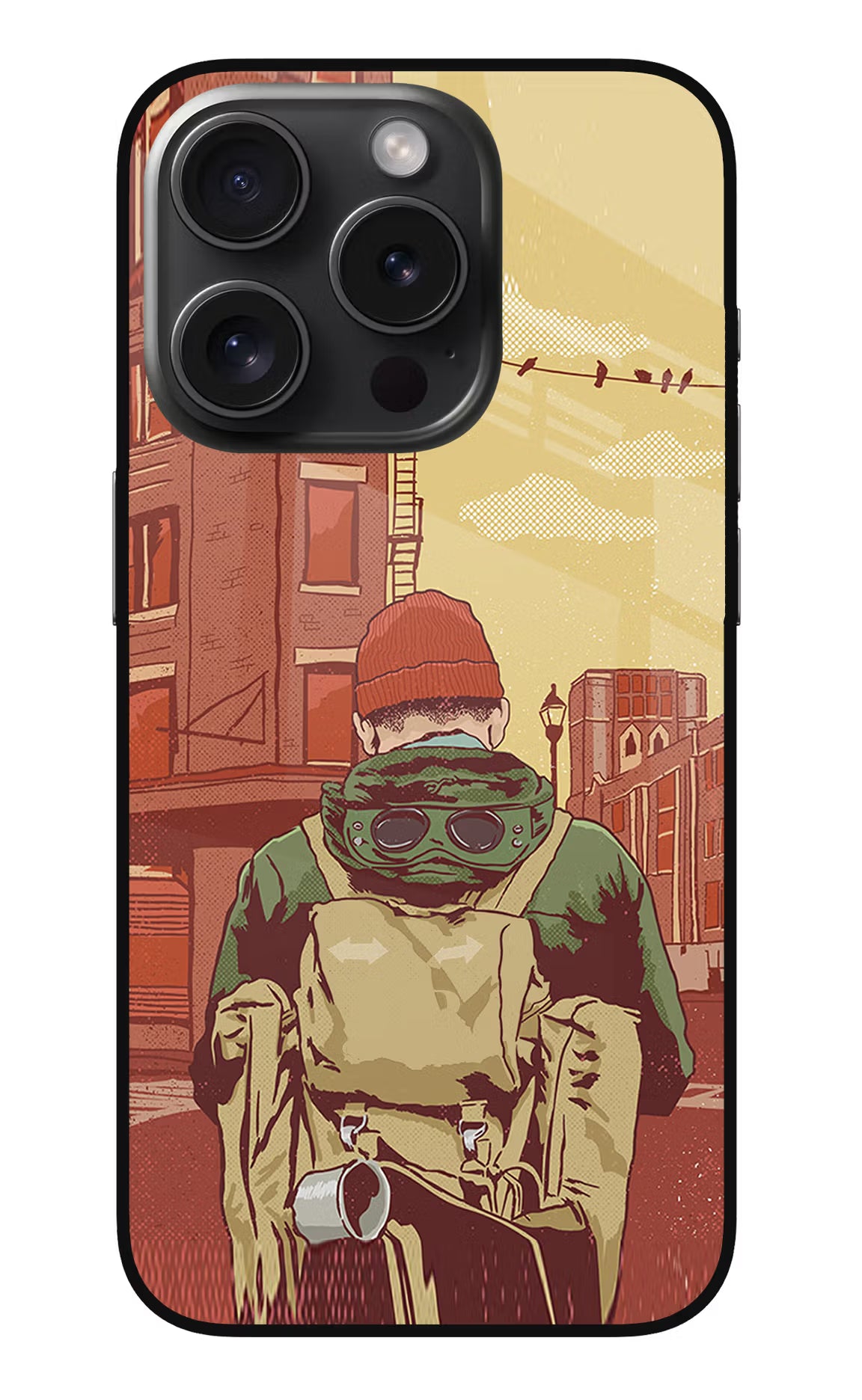 Adventurous iPhone 15 Pro Max Glass Case Back Cover by Casekaro