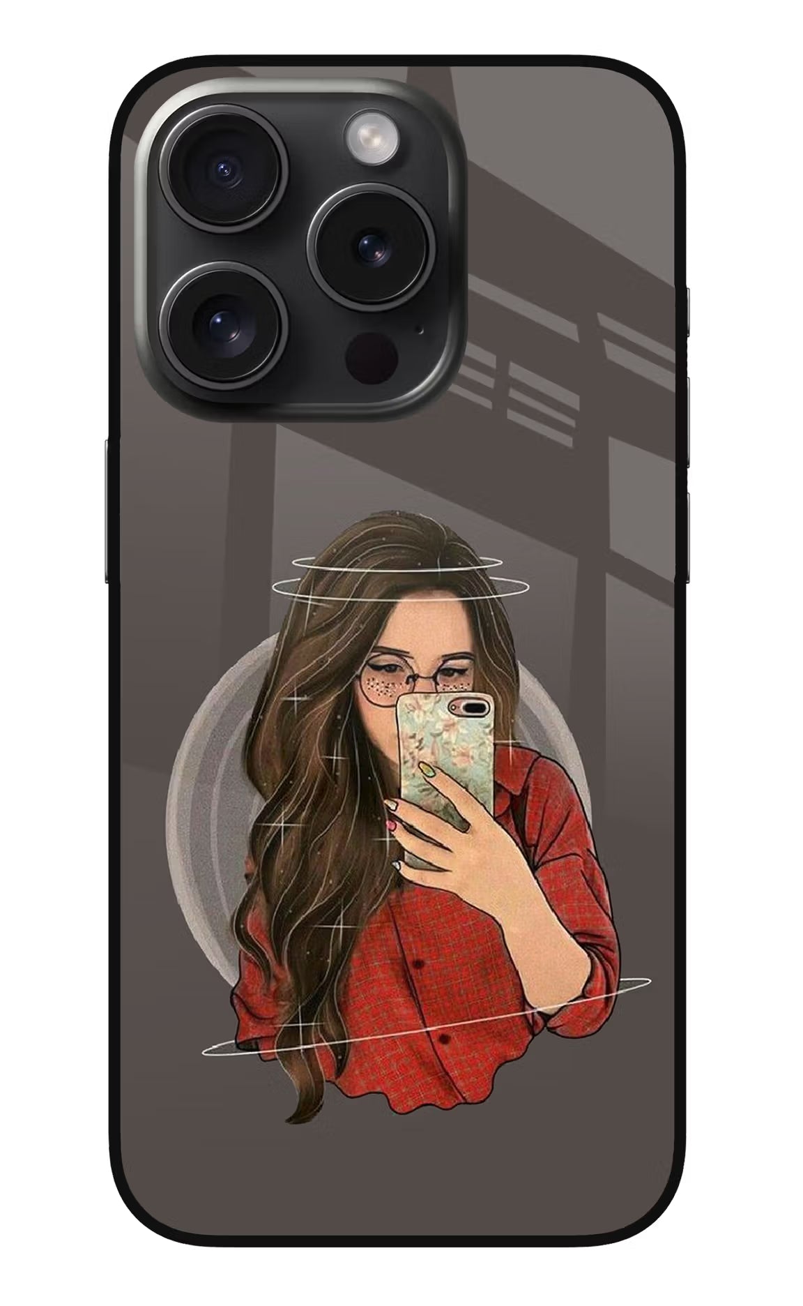 Selfie Queen iPhone 15 Pro Max Glass Case Back Cover by Casekaro