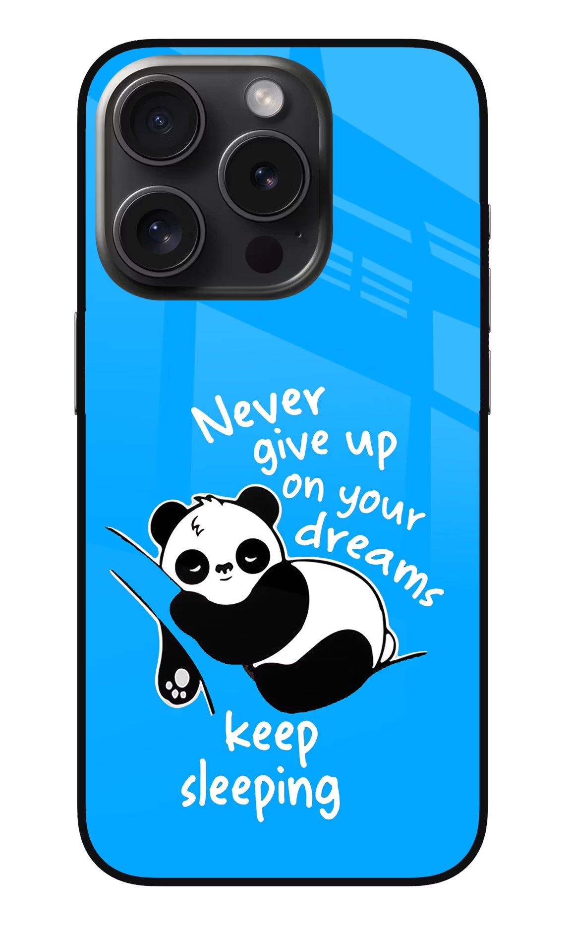 Keep Sleeping iPhone 15 Pro Max Glass Case Back Cover by Casekaro
