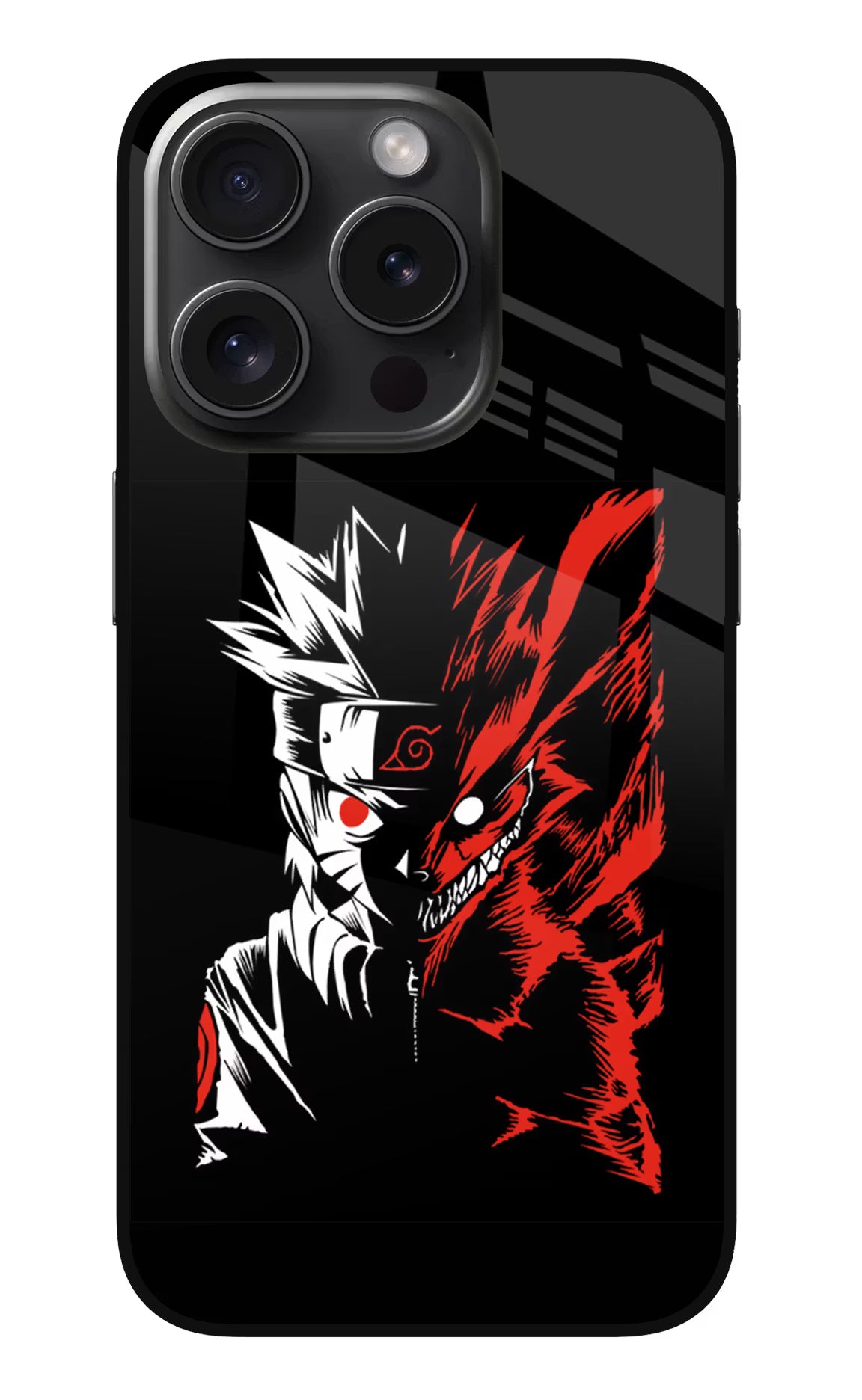 Naruto Two Face iPhone 15 Pro Max Glass Case Back Cover by Casekaro
