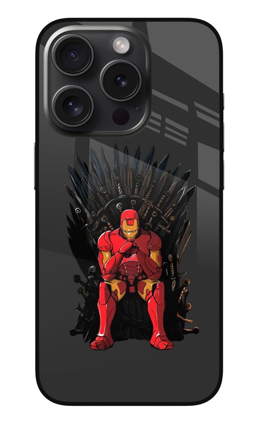 Ironman Throne iPhone 15 Pro Max Glass Case