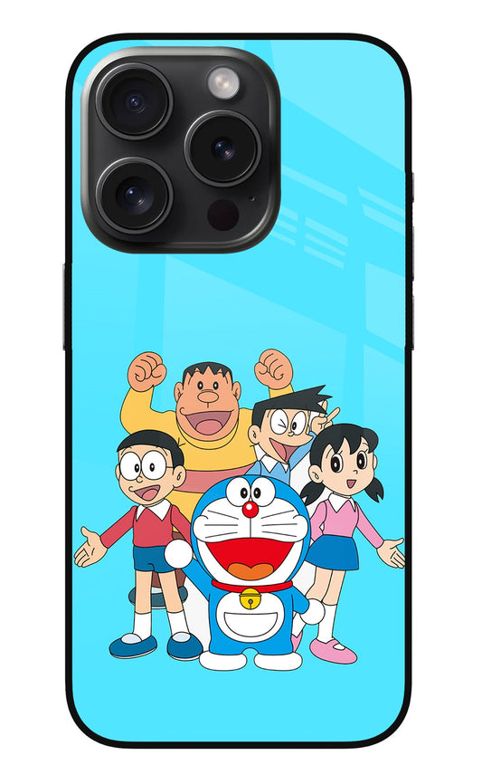 Doraemon Gang iPhone 15 Pro Max Glass Case