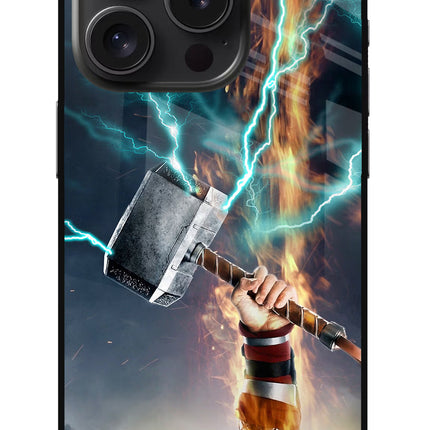 Thor Hammer Mjolnir iPhone 15 Pro Max Glass Case