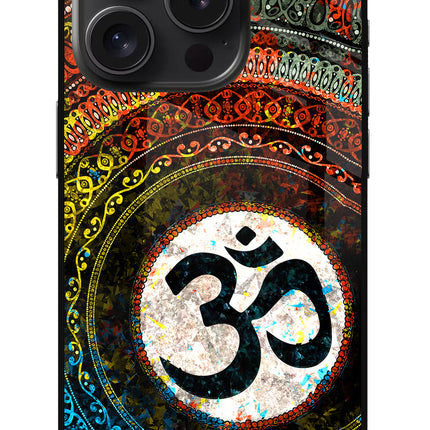 Om Cultural iPhone 15 Pro Max Glass Case