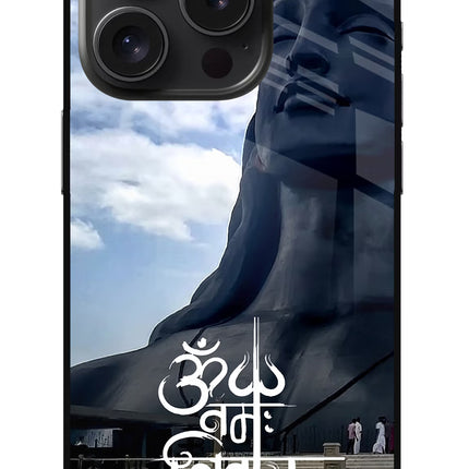 Om Namah Shivay iPhone 15 Pro Max Glass Case Back Cover by Casekaro