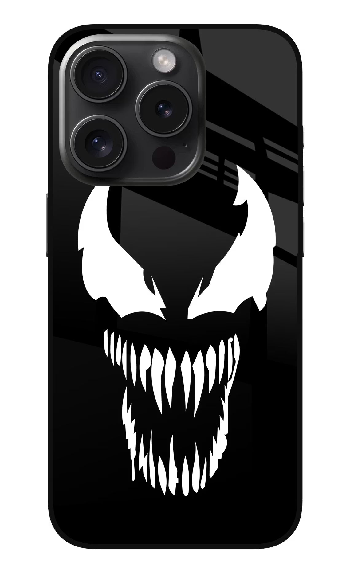 Venom iPhone 15 Pro Max Glass Case Back Cover by Casekaro