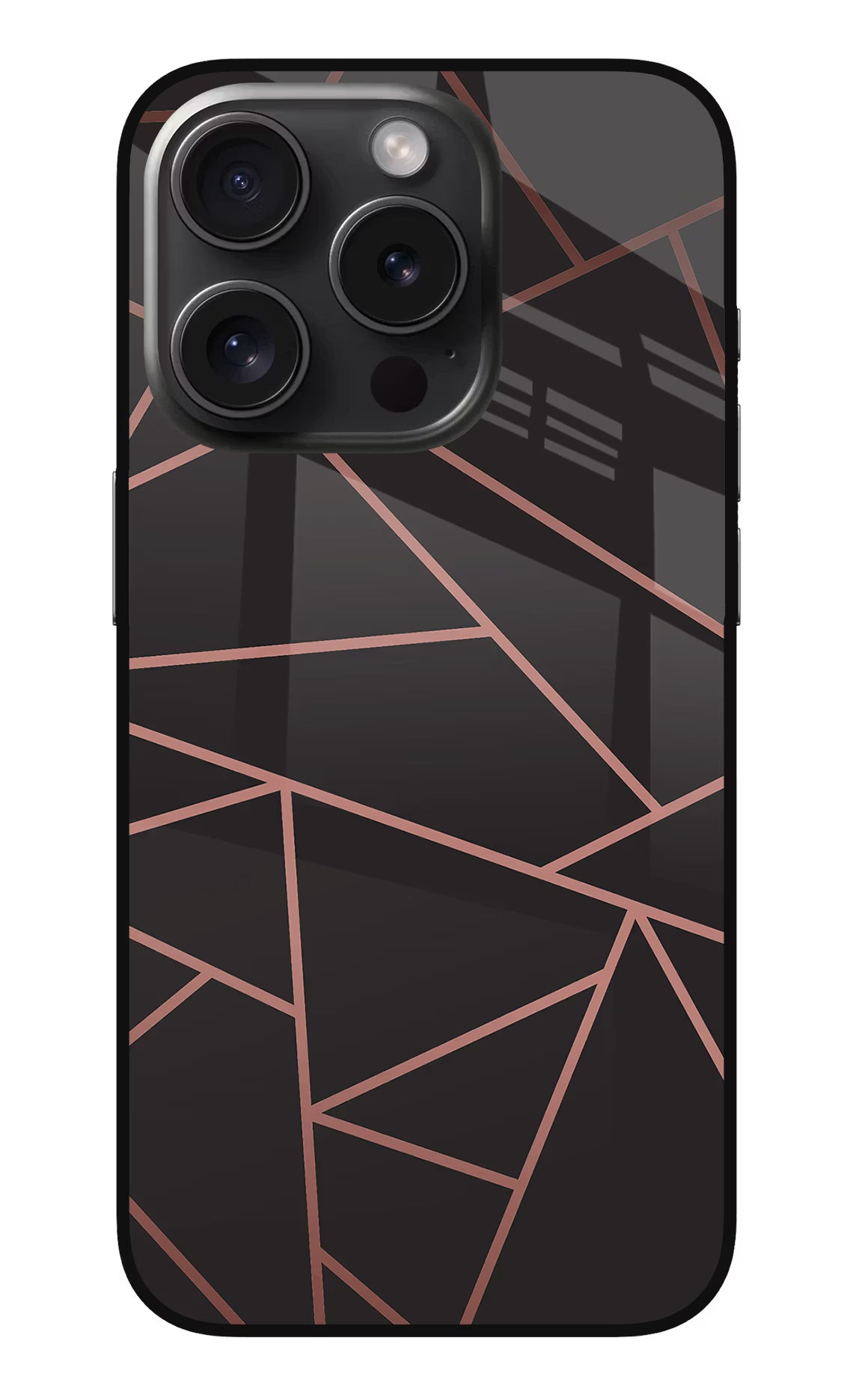 Geometric Pattern iPhone 15 Pro Max Glass Case Back Cover by Casekaro