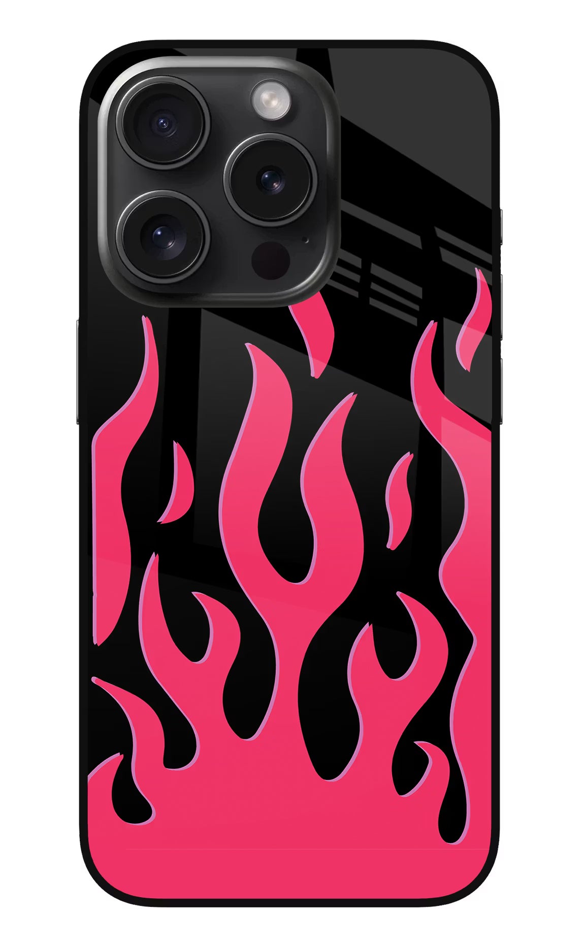 Fire Flames iPhone 15 Pro Max Glass Case Back Cover by Casekaro