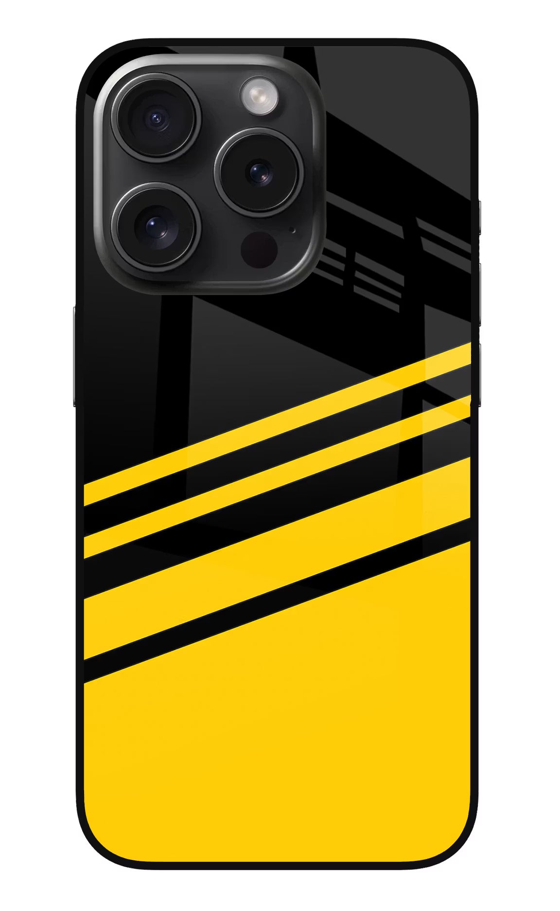 Yellow Shades iPhone 15 Pro Max Glass Case Back Cover by Casekaro