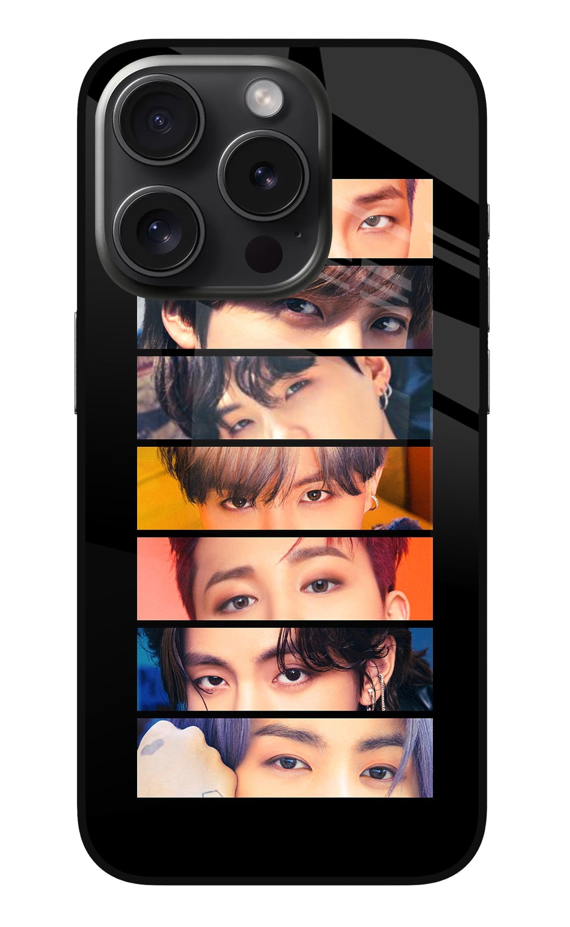 BTS Eyes iPhone 15 Pro Max Glass Case