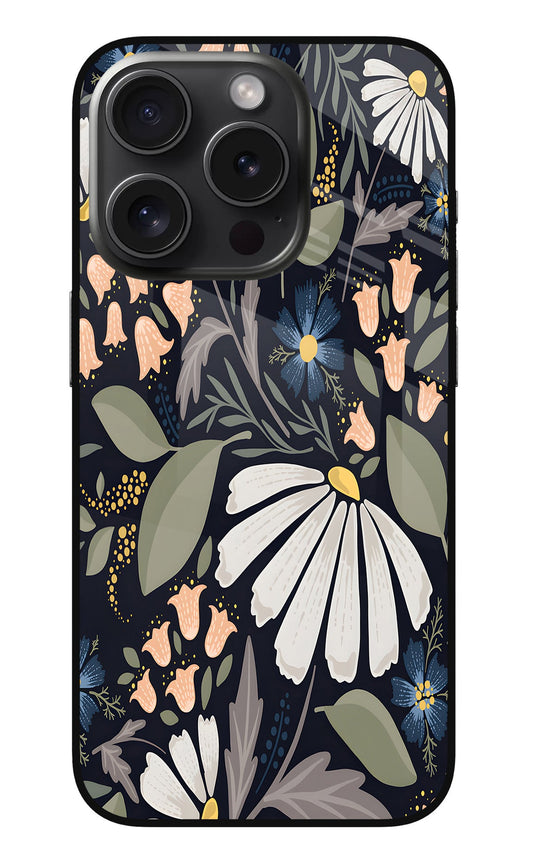 Flowers Art iPhone 15 Pro Max Glass Case