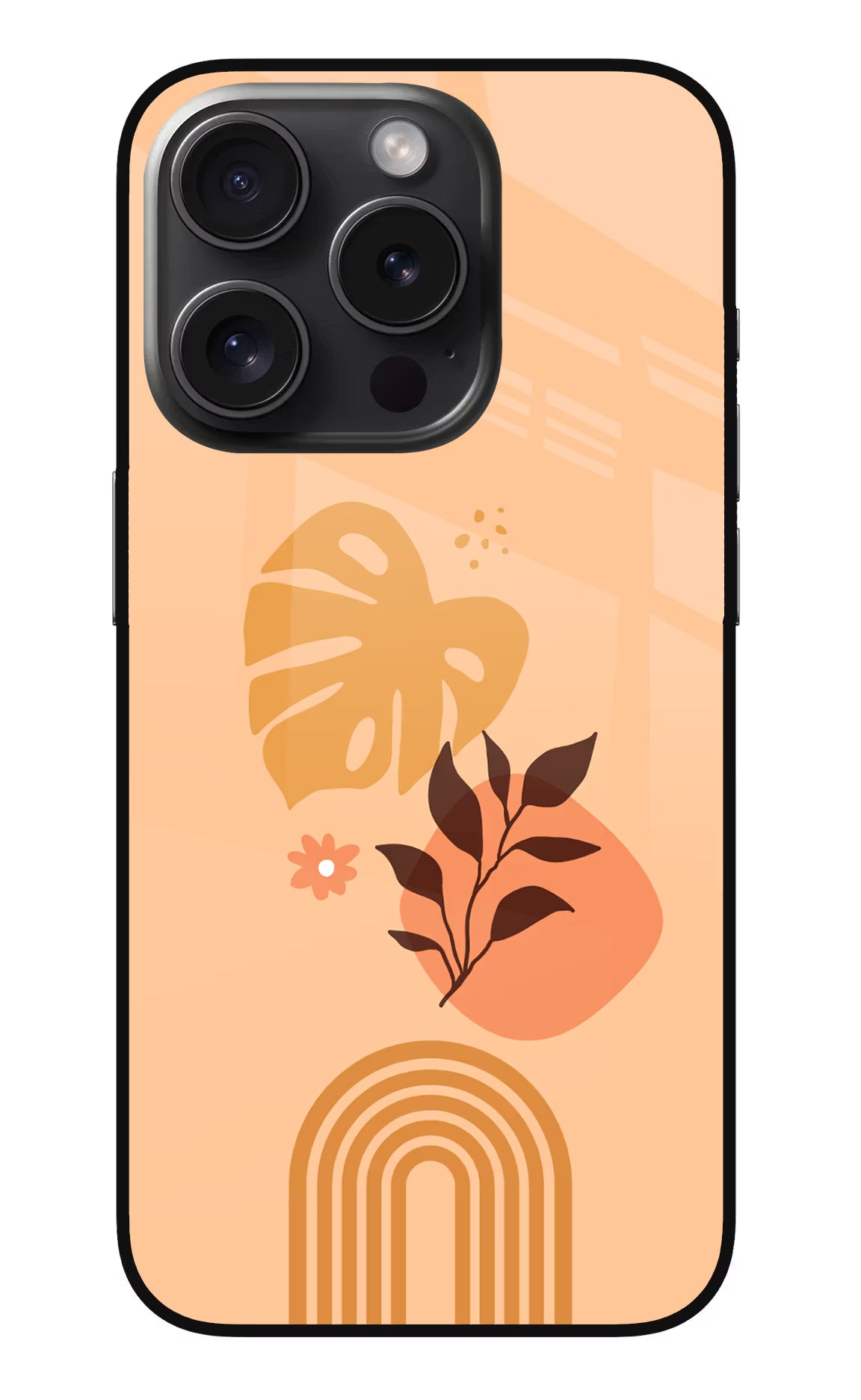 Bohemian Art iPhone 15 Pro Max Glass Case Back Cover by Casekaro