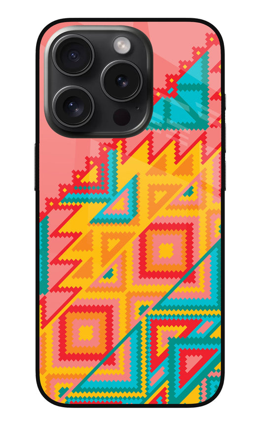 Aztec Tribal iPhone 15 Pro Max Glass Case