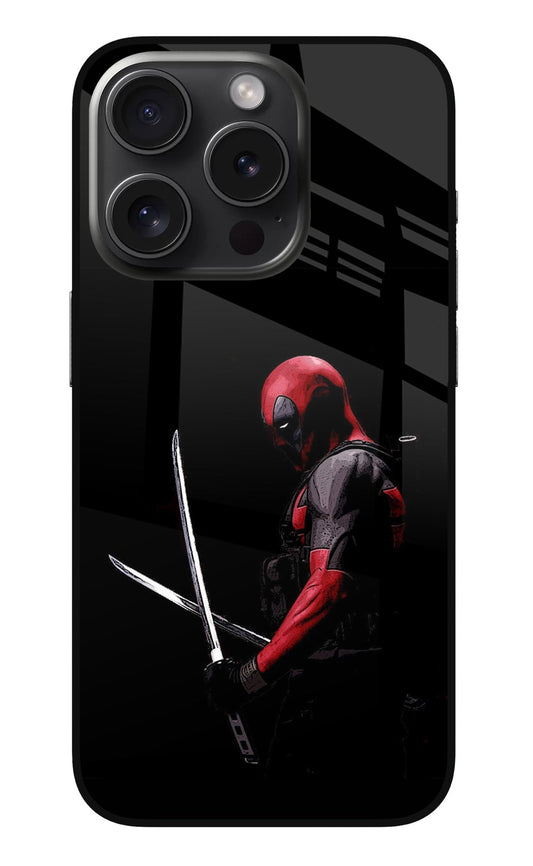 Deadpool iPhone 15 Pro Max Glass Case