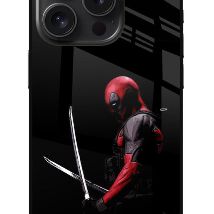 Deadpool iPhone 15 Pro Max Glass Case Back Cover by Casekaro